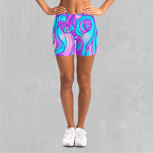 Cotton Candy Yoga Shorts