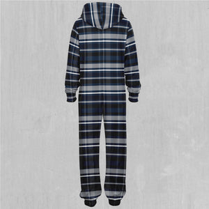 Dark Blue Plaid Jumpsuit
