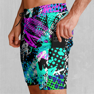 Electric Avenue Men's 2 in 1 Shorts