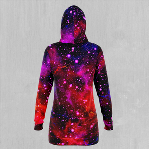 Electric Galaxy Hoodie Dress