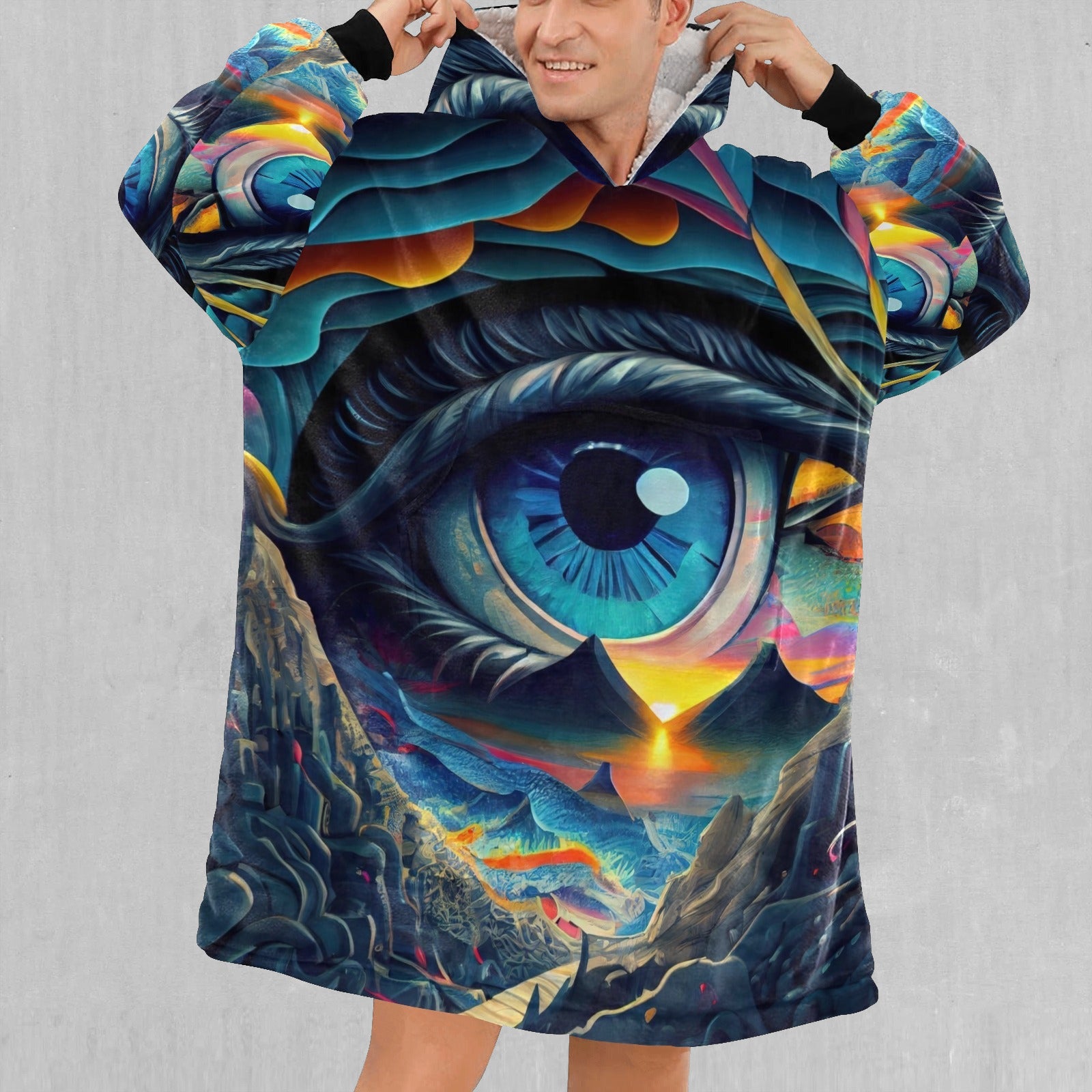 Eye of Illusion Blanket Hoodie