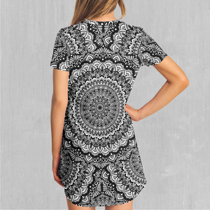 Floral Mandala T-Shirt Dress