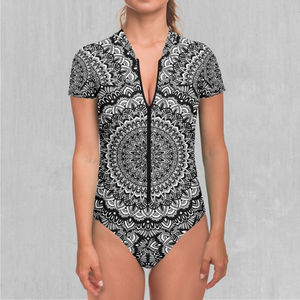 Floral Mandala Short Sleeve Bodysuit