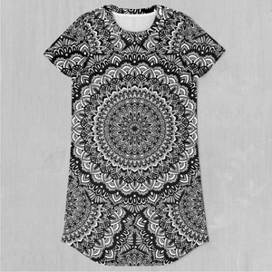 Floral Mandala T-Shirt Dress