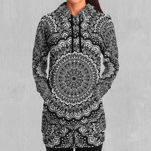 Floral Mandala Hoodie Dress