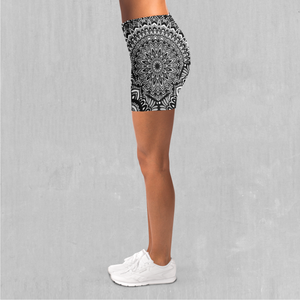 Floral Mandala Yoga Shorts