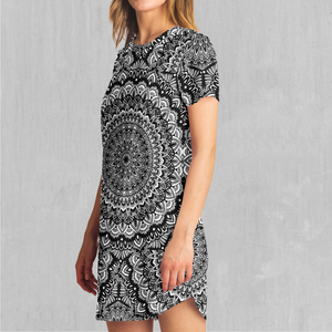 Floral Mandala T-Shirt Dress