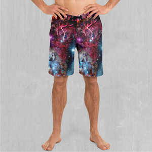 Galaxies Collide Board Shorts