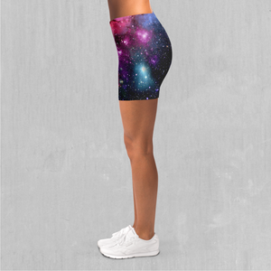 Galaxies Collide Yoga Shorts