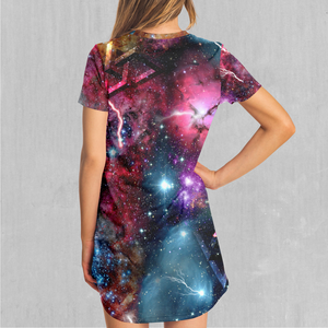 Galaxies Collide T-Shirt Dress