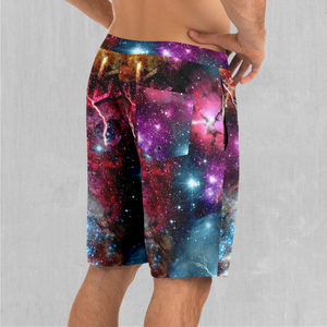 Galaxies Collide Board Shorts