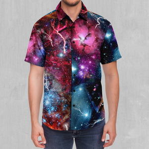 Galaxies Collide Button Down Shirt
