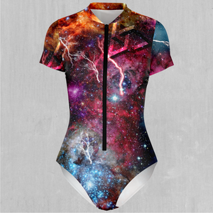 Galaxies Collide Short Sleeve Bodysuit