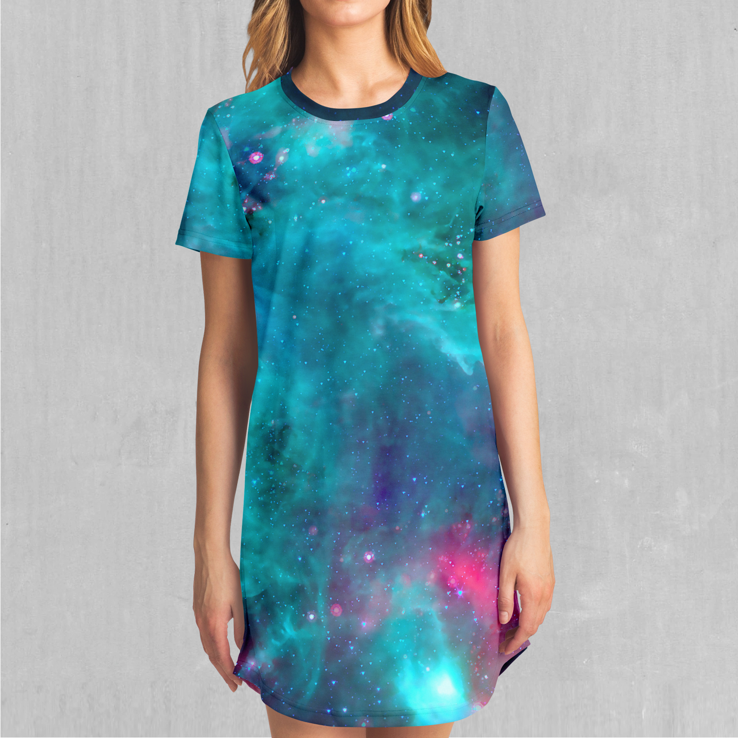 Galaxy Aurora T-Shirt Dress