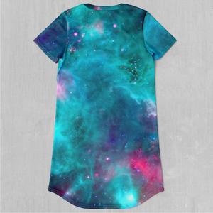 Galaxy Aurora T-Shirt Dress