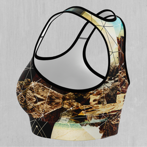 Geometric Shores Sports Bra