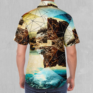 Geometric Shores Button Down Shirt