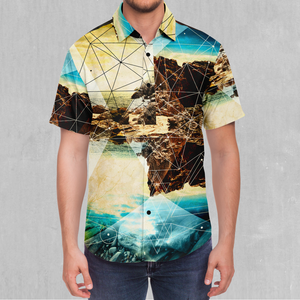 Geometric Shores Button Down Shirt