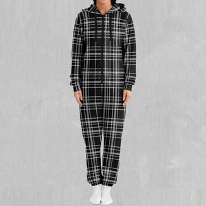 Grayscale Plaid Jumpsuit