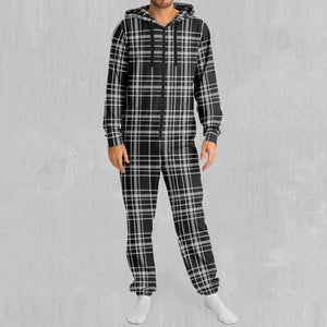 Grayscale Plaid Jumpsuit