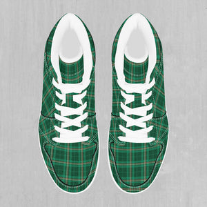 Green Plaid High Top Sneakers
