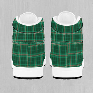 Green Plaid High Top Sneakers