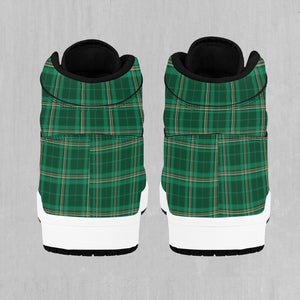 Green Plaid High Top Sneakers