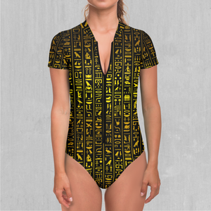Hieroglyphics Short Sleeve Bodysuit