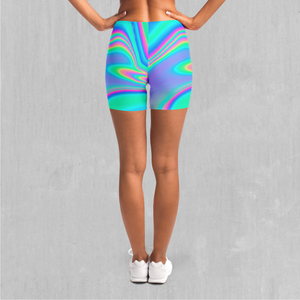 Holographic Yoga Shorts