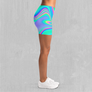 Holographic Yoga Shorts
