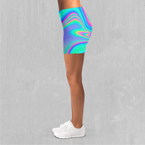 Holographic Yoga Shorts
