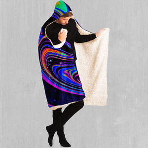 Chromatic Cosmos Hooded Blanket