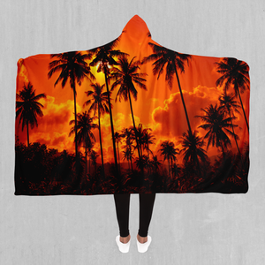 Lush Sunset Hooded Blanket