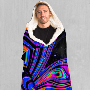 Chromatic Cosmos Hooded Blanket