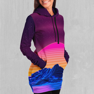 Radial Glow Hoodie Dress