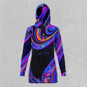 Chromatic Cosmos Hoodie Dress