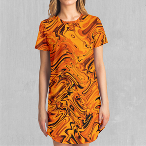 Lava Flow T-Shirt Dress