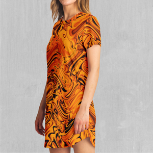 Lava Flow T-Shirt Dress