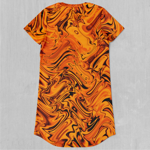 Lava Flow T-Shirt Dress