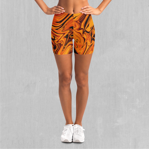 Lava Flow Yoga Shorts