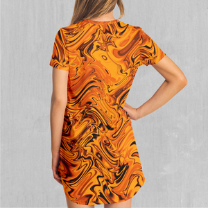 Lava Flow T-Shirt Dress