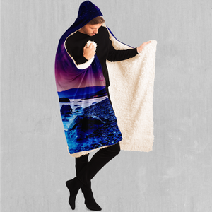 Liquid Lights Hooded Blanket