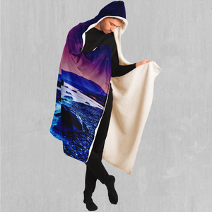 Liquid Lights Hooded Blanket