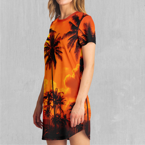 Lush Sunset T-Shirt Dress
