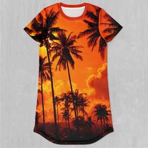 Lush Sunset T-Shirt Dress