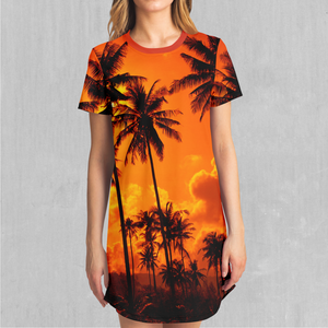 Lush Sunset T-Shirt Dress