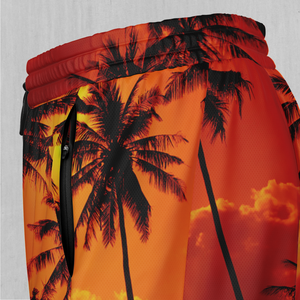 Lush Sunset Men's 2 in 1 Shorts