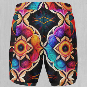 Blossoming Spectrum Men's 2 in 1 Shorts