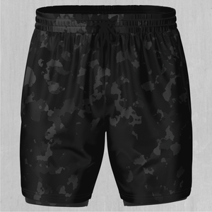 Midnight Camo Men's 2 in 1 Shorts