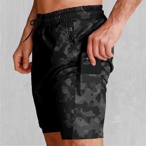 Midnight Camo Men's 2 in 1 Shorts
